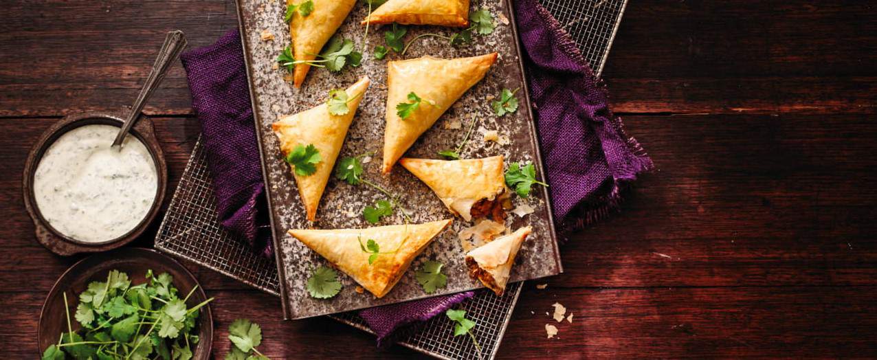 Spicy Beef Samosas - Aromatic and flaky pastry parcels